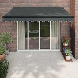 vidaXL Copertină retractabilă, antracit, 3x2, 5 m, textil și aluminiu imagine