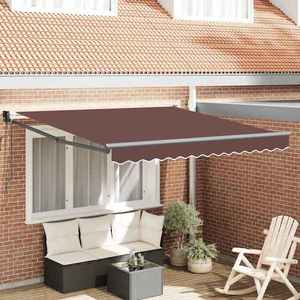 vidaXL Copertina retractabilă automat, maro, 300x250 cm imagine