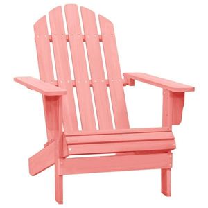 vidaXL Scaun de grădină Adirondack, roz, lemn masiv de brad imagine