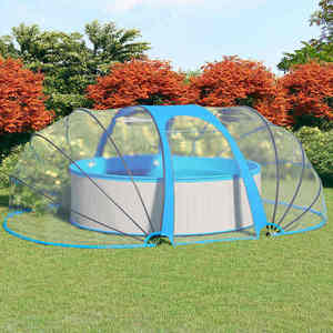 vidaXL Cupolă pentru piscină, 530x410x210 cm, oval imagine