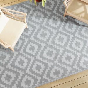 vidaXL Covor de exterior, ARAKIL gri, 190x290 cm, PP imagine