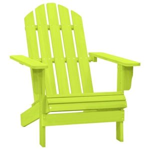 vidaXL Scaun de grădină Adirondack, verde, lemn masiv de brad imagine