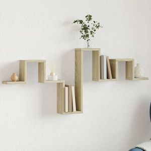 vidaXL Raft de perete, stejar sonoma, 104, 5x10x43 cm, lemn prelucrat imagine