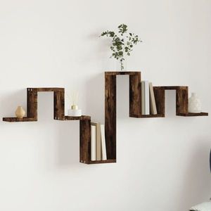 vidaXL Raft de perete, stejar fumuriu, 104, 5x10x43 cm, lemn prelucrat imagine