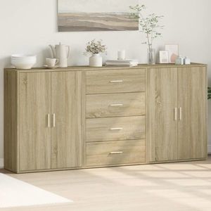 vidaXL Dulapuri, 3 buc., stejar sonoma, 60x31x84 cm, lemn prelucrat imagine
