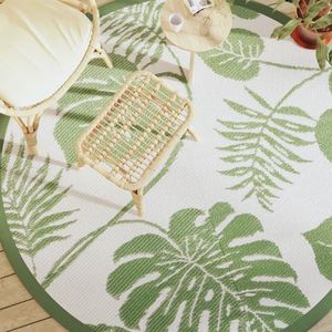 vidaXL Covor de exterior, ARAKIL verde, Ø200 cm, PP imagine