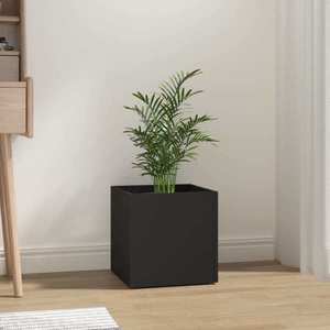 vidaXL Jardinieră cutie, negru, 40x40x40 cm, lemn prelucrat imagine