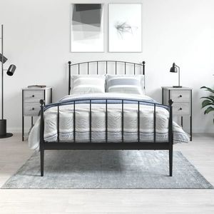 vidaXL Noptiere, 2 buc., gri sonoma, 32x42x70 cm, lemn compozit imagine