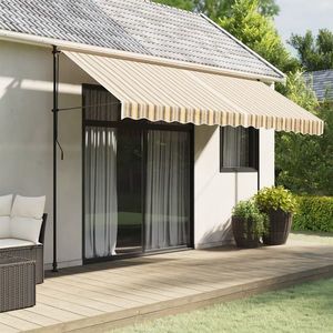 vidaXL Pânză de rezervă copertină, dungi multicolore, 4x3 m imagine