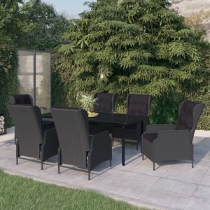 vidaXL Set mobilier pentru grădină, 7 piese, gri închis imagine