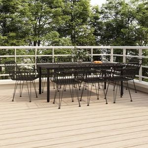 vidaXL Set mobilier de grădină, 9 piese, poliratan imagine