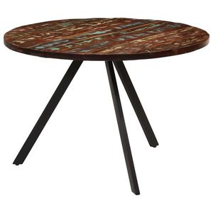 vidaXL Masă de bucătărie, 110x75 cm, lemn masiv reciclat imagine