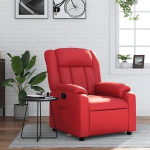 vidaXL Scaun de relaxare, roșu, piele ecologică imagine