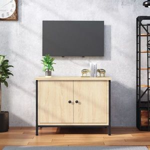 vidaXL Comodă TV cu uși, stejar sonoma, 60x35x45 cm, lemn prelucrat imagine