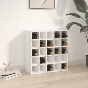 vidaXL Dulap de vinuri, alb, 56x25x56 cm, lemn masiv de pin imagine