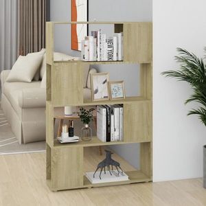 vidaXL Bibliotecă/Separator cameră stejar sonoma 80x24x124, 5 cm PAL imagine