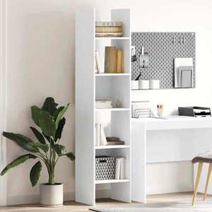 vidaXL Bibliotecă, alb, 40x35x180 cm, lemn prelucrat imagine