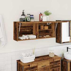 vidaXL Dulap perete de baie, lemn vechi, 100x25x40 cm, lemn prelucrat imagine