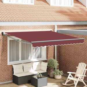 vidaXL Copertina retractabilă manual, vișiniu, 300x250 cm imagine