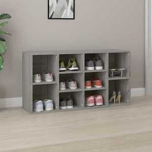 vidaXL Bancă pentru pantofi, gri sonoma, 103x30x55 cm lemn prelucrat imagine