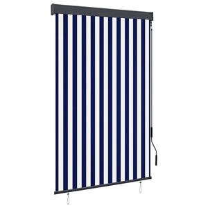 vidaXL Jaluzea tip rulou de exterior, albastru și alb, 120 x 250 cm imagine