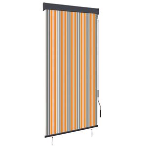 vidaXL Jaluzea tip rulou de exterior, galben și albastru, 100 x 250 cm imagine