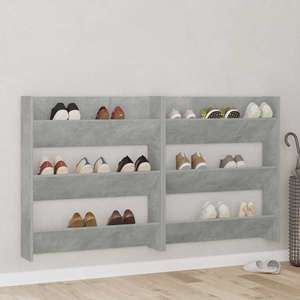 vidaXL Pantofar de perete, gri beton, 80x18x90 cm, PAL imagine
