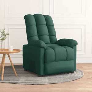 vidaXL Fotoliu rabatabil, verde închis, material textil imagine