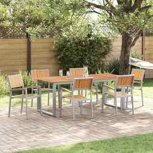 vidaXL Scaun pentru Grădină 6 pcs Maro 56 x 57 x 87cm imagine