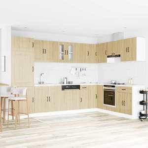 vidaXL Dulap de bucătărie cu ușă Kalmar 2 pcs Maro 80 x 46 x 81.5 cm imagine