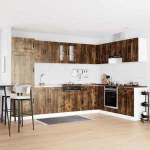vidaXL Dulap de bucătărie cu ușă Kalmar 2 pcs Maro 80 x 46 x 81.5 cm imagine