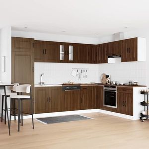 vidaXL Dulap de bucătărie cu ușă Kalmar 2 pcs Maro 80 x 46 x 81.5 cm imagine