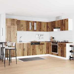 vidaXL Dulap de bucătărie cu ușă Kalmar 2 pcs Maro 80 x 46 x 81.5 cm imagine