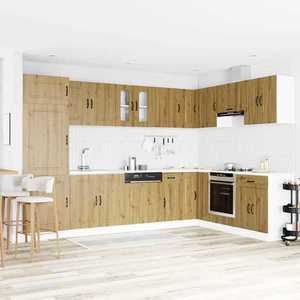 vidaXL Dulap de bucătărie cu ușă Kalmar 2 pcs Maro 80 x 46 x 81.5 cm imagine