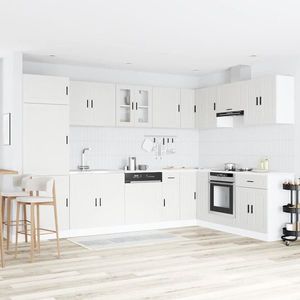 vidaXL Dulap baza chiuvetă cu ușă Porto 2 pcs Alb 80 x 46 x 84.5 cm imagine