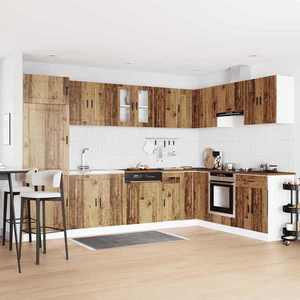vidaXL Dulap baza chiuvetă cu ușă Porto 2 pcs Maro 80 x 46 x 84.5 cm imagine
