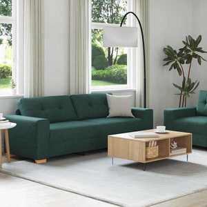 vidaXL Set de canapea cu pernă 2 pcs Galben 221 x 78 x 80 cm Țesătură imagine