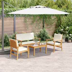 vidaXL Set de canapele pentru grădină 4 pcs Maro 75 x 45 x 38cm imagine