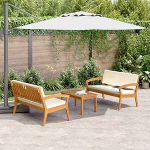 vidaXL Set bistro 3 pcs Maro 75 x 45 x 38cm Lemn masiv de acacia imagine