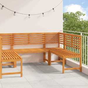 vidaXL Set de Bănci pentru Grădină 5 pcs Maro lemn masiv de acacia imagine