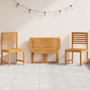 vidaXL Set Bistro de Grădină 3 pcs Maro lemn masiv de acacia imagine