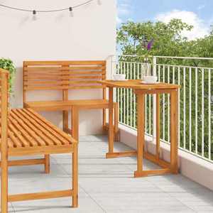 vidaXL Set Bistro de Grădină 5 pcs Maro lemn masiv de acacia imagine