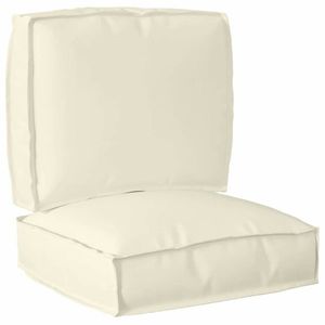 vidaXL Set de perne pentru palet 2 pcs Crem 50 x 50 x 12 cm imagine