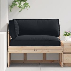 vidaXL Set de perne pentru palet 3 pcs Negru 120 x 80 x 12 cm imagine