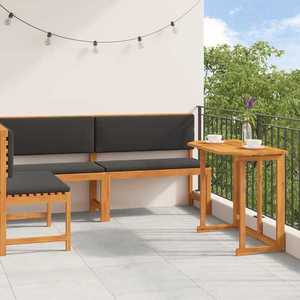 vidaXL Set de Bănci pentru Grădină 3 pcs Maro lemn masiv de acacia imagine
