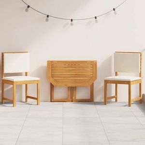 vidaXL Set Bistro de Grădină 3 pcs Maro lemn masiv de acacia imagine