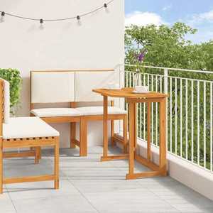 vidaXL Set Bistro de Grădină 3 pcs Maro lemn masiv de acacia imagine