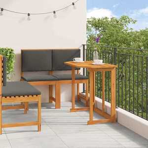 vidaXL Set Bistro de Grădină 3 pcs Maro lemn masiv de acacia imagine