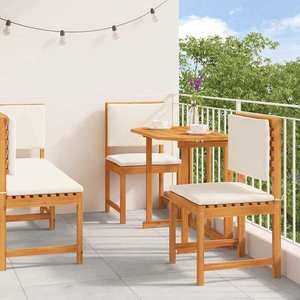 vidaXL Set Bistro de Grădină 4 pcs Maro lemn masiv de acacia imagine