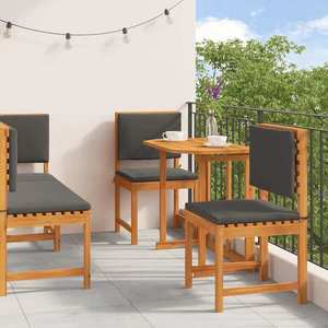 vidaXL Set Bistro de Grădină 4 pcs Maro lemn masiv de acacia imagine